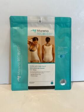 Marena Recovery Girdle High Back Bikini Length No Closure SFBHA2 XS Beige